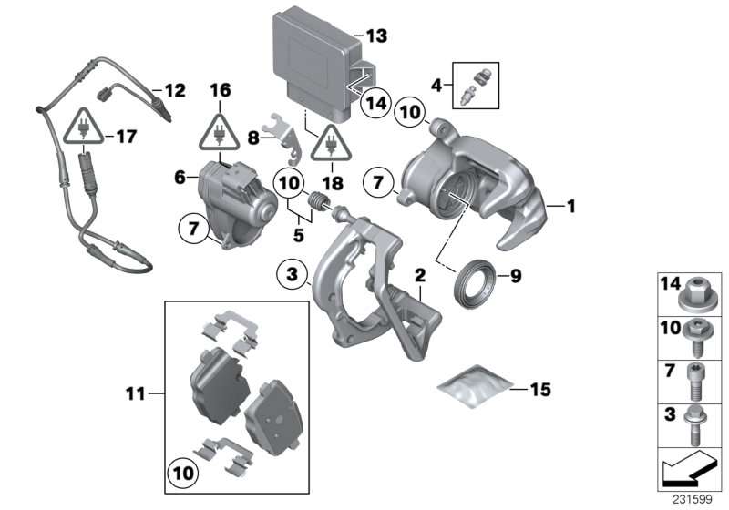 Rear Brake Pad Wear Sensor 34356790304 Compatible With BMW X3 F25