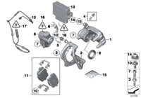 Rear Brake Pad Wear Sensor 34356790304 Compatible With BMW X3 F25