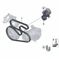 Multi Rib Belt Kit 6PK1698K1  11287810807 11288507415  11288519128  11288512067 Compatible With BMW 5 (F10), 7 (F01, F02, F03, F04), X1 (E84), X5 (F15, F85), X6 (F16, F86) (CONTINENTAL)