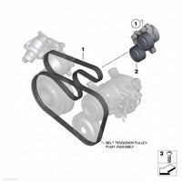 Multi Rib Belt Kit 6PK1780K2 Compatible With BMW 3 (E90) (CONTINENTAL)