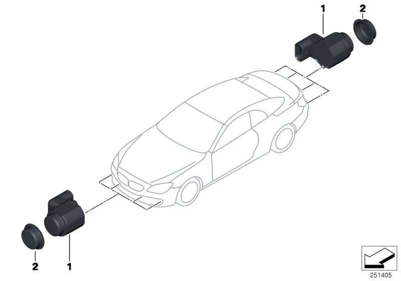 Parking Distance Control Sensors 66209270495 66209231281 Compatible With BMW 5 Series E60 & X5 E70 Tag-PS-05