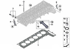 Engine Cylinder Head Gasket 713.163 11128506601 Compatible With BMW 5-SERIES (F10) 6-SERIES Coupe (F13) 6-SERIES Gran Coupe (F06) 7-SERIES (F01, F02, F03, F04) X3 (F25) X5 (F15, F85) X6 (F16, F86)