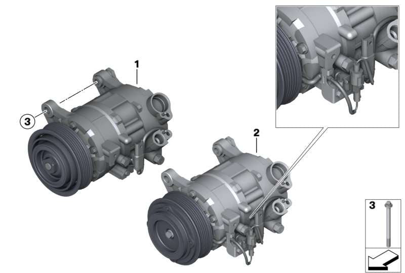 AC Compressor 64529225704 Compatible With BMW X3 F25