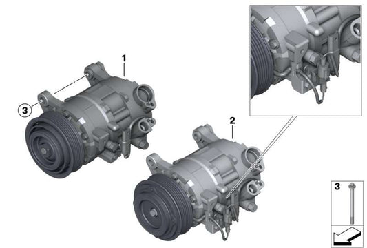 AC Compressor 64529225704 64529223695 64529330831 94529330831 Compatible With BMW X3 F25