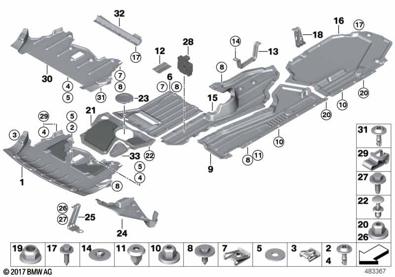 Underbody Fuel Tank Cover Left 51757158405 Compatible With BMW For X5 X6 Z4 E70 E71 E72 (2006-2008)