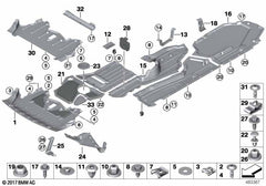 Underbody Fuel Tank Cover Left 51757158405 Compatible With BMW For X5 X6 Z4 E70 E71 E72 (2006-2008)