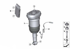 Rear Right Air Suspension Shock Absorber Strut 37106869048 Compatible With BMW X5 G05 & X6 G06 & X7 G07