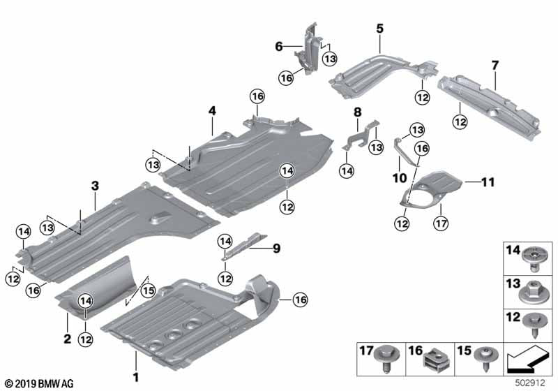 Under Shield For Tank Right 51757424890 Compatible With BMW X7 G07 (2019)
