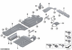 Under Shield For Tank Right 51757424890 Compatible With BMW X7 G07 (2019)