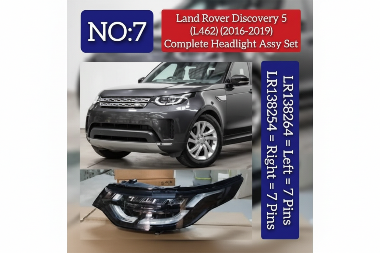 Complete Headlight Assy Right LR138254 & Left LR138264 Compatible With LAND ROVER DISCOVERY V (L462)  (2017-20)Tag No.07