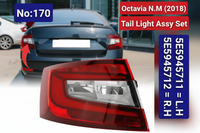 Tail Light Assembly Left 5E5945711 & Right 5E5945712 Compatible With  Skoda Octavia N.M (2018) Tag No.170
