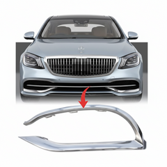 Front Bumper Chrome Right 2228854600 & Left 2228854500 Compatible with MERCEDES-BENZ E-Class W222 (2018-20) Tag No.220