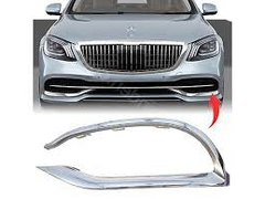 Front Bumper Chrome Right 2228854600 & Left 2228854500 Compatible with MERCEDES-BENZ E-Class W222 (2018-20)