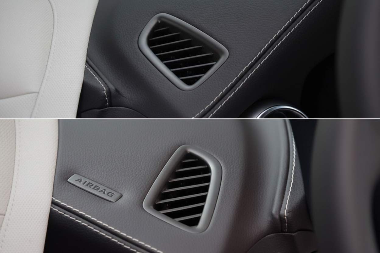 Front Ac Vent Dashboard  Left & Right (Set) 25368038029 Compatible With BENZ 253 Black