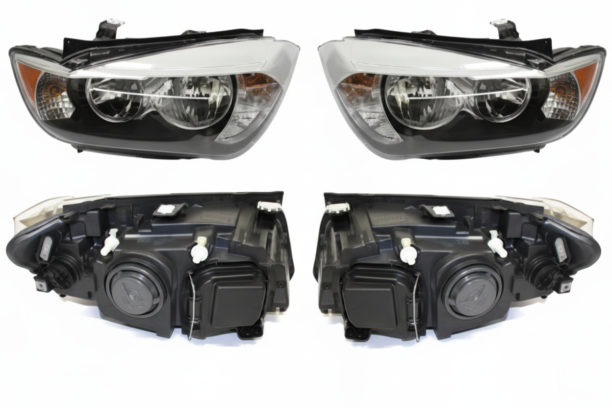 Complete Headlight Assy Left 63112990001 & Right 63112990002 (Without Blaster) Compatible With BMW X1 E84 (2009-2012) Tag No.59
