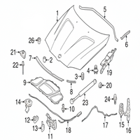 Front Hood Release Control Cable 51237218568 Compatible With BMW X3 X4 (2011-17)
