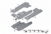 UNDERFLOOR COATING CENTER  51757261763 Compatible with BMW 5 Series F10 Tag No.1