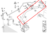 Suction Hose pipe 64536921017 Compatible With BMW 5 Series E60