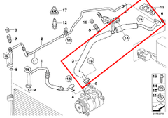 Suction Hose pipe 64536921017 Compatible With BMW 5 Series E60