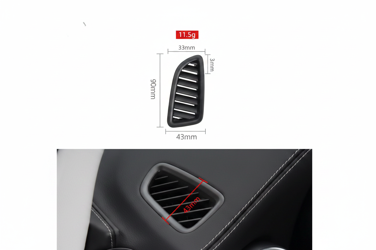 Front Ac Vent Dashboard  Left & Right (Set) 25368038029 Compatible With BENZ 253 Black