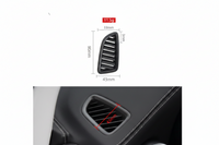 Front Ac Vent Dashboard  Left & Right (Set) 25368038029 Compatible With BENZ 253 Black