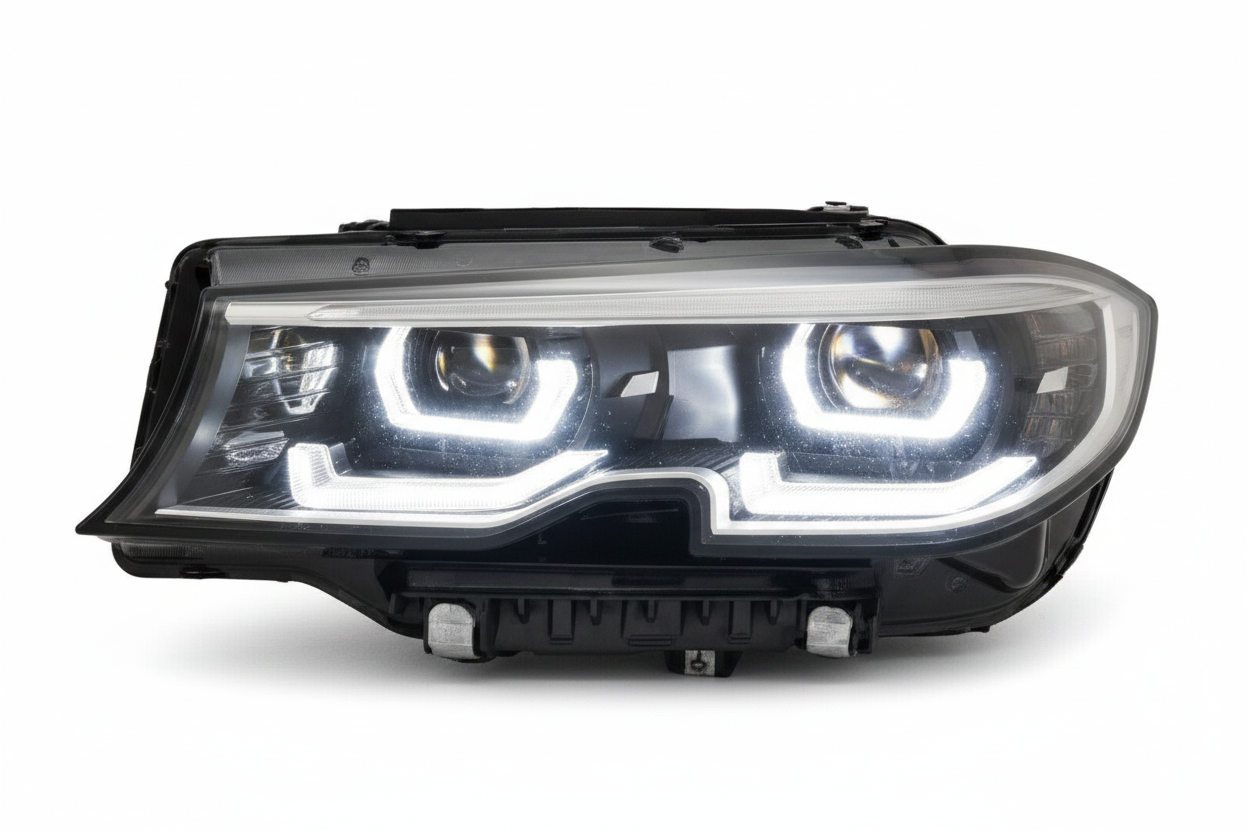 Headlight Headlamp Left 63118496155 & Right  63116496156  (Without Blaster) Compatible With BMW G20 3 Series  (2019-2021) LED Lens