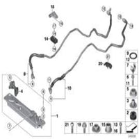 Oil Cooler Thermostat 17107558267 Compatible With BMW X5 E70 Tag-E-86