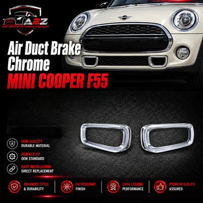 Air Duct Brake Chrome Compatible With MINI COOPER F55 / F56 Air Duct Brake Chrome Left 551117337811 & Right 51117337812 Tag-FC-704