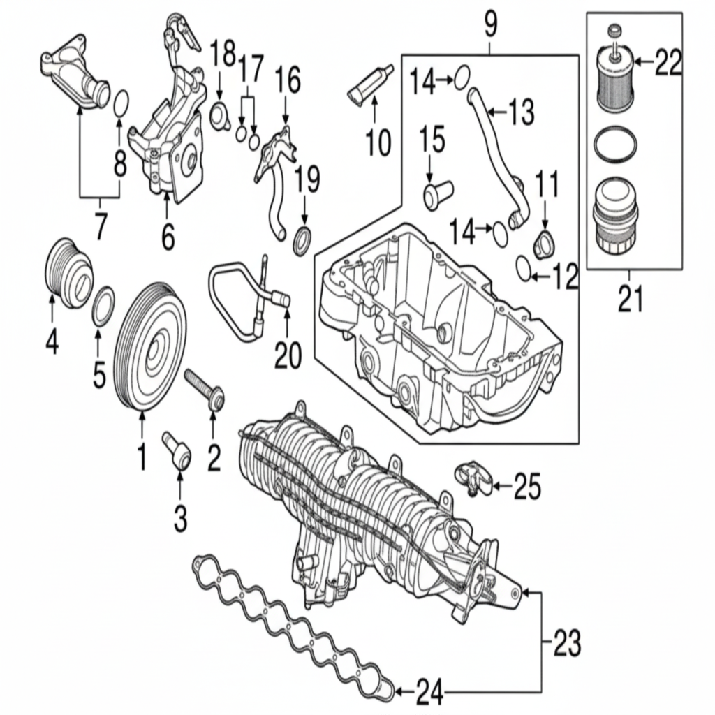 Oil Sump 31410578 Compatible With Volvo S90L S60L XC60