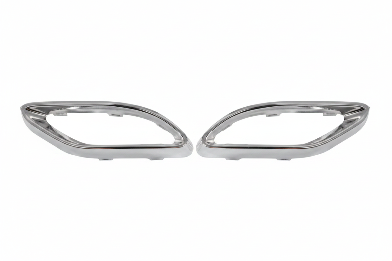 Rear Exhaust Chrome Right 2058852321 & Left 2058852221 Compatible With Mercedes-Benz C-Class W205 (2018-2020) Tag No.223