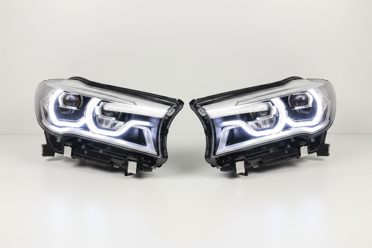 Headlight Headlamp Left 63117408709  & Right  63117408710  (Without Blaster) Compatible With BMW 7 Series G11  (2016-2018) LED +Adaptive