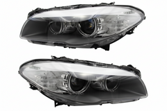 Headlight Headlamp Left 63117271911 & Right 63117271912 (Without Blaster) Compatible With BMW 5 Series (F10) (2010-2013) Xenon-Projectors Tag No.51