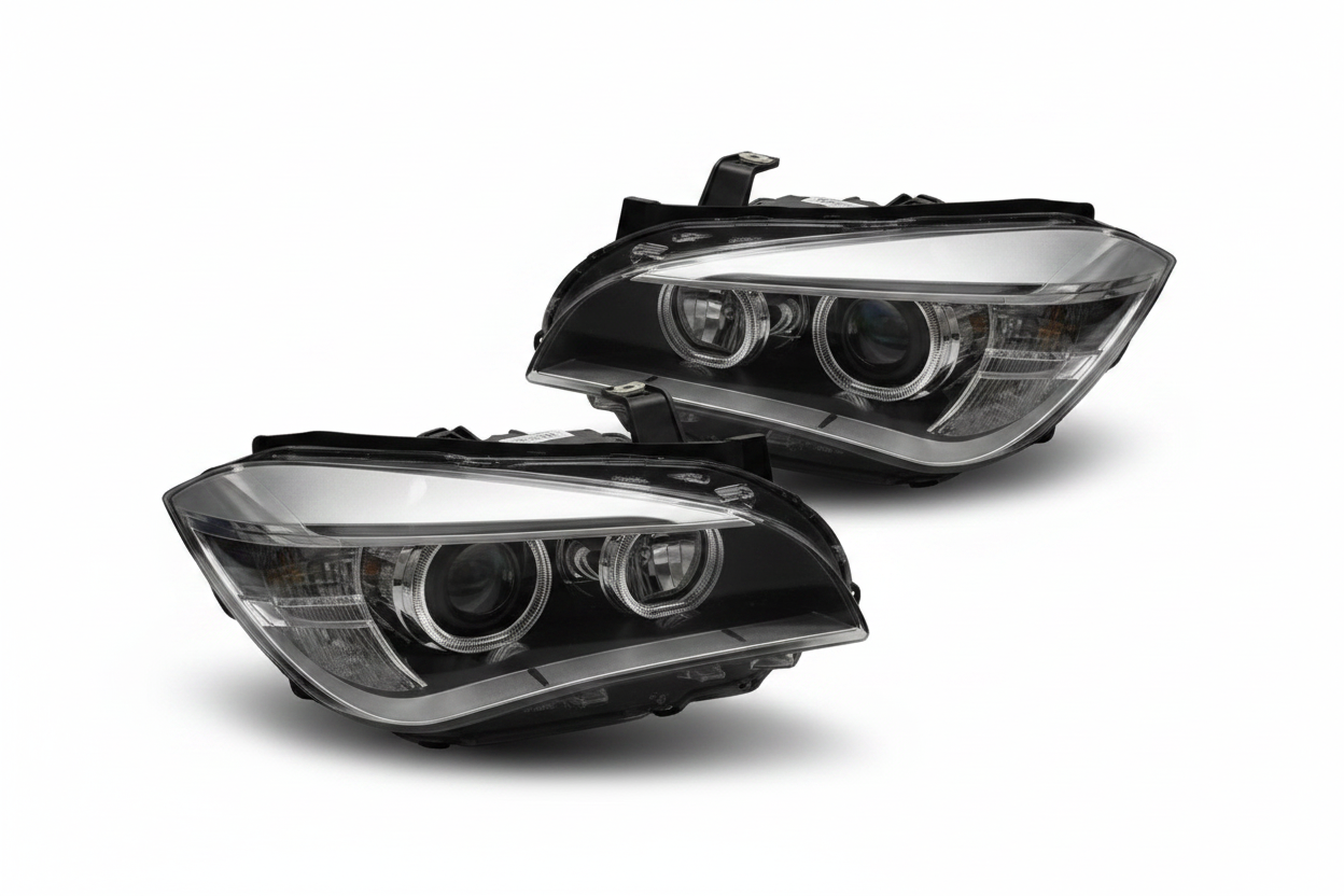 Headlight Headlamp Left 63112993491 & Right  63112993492  (Without Blaster) Compatible With BMW X1 E84  (2009-2012) Halogen
