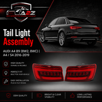 Tail Light Rear Lamp Compatible With AUDI A4 B9 (8W2, 8WC) | A4 / S4 2016 Tail Light Rear Lamp Left  8W5945091G  8W5945091E & Right 8W5945092G 8W5945092E Tag No.161