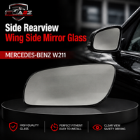 Side Rearview Wing Side Mirror Glass Left 2118100921 & Right 2118101021 Compatible With MERCEDES-BENZ E-CLASS (W211)