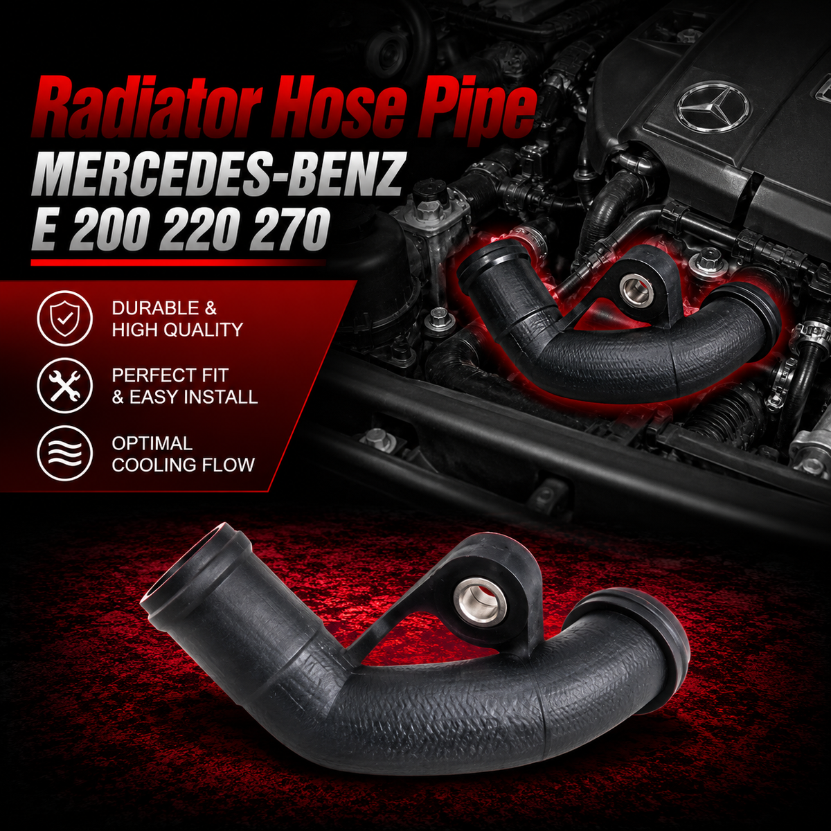 Radiator Hose Pipe  6111400108 For MERCEDES CLASS E 200 220 270 Tag-H-49