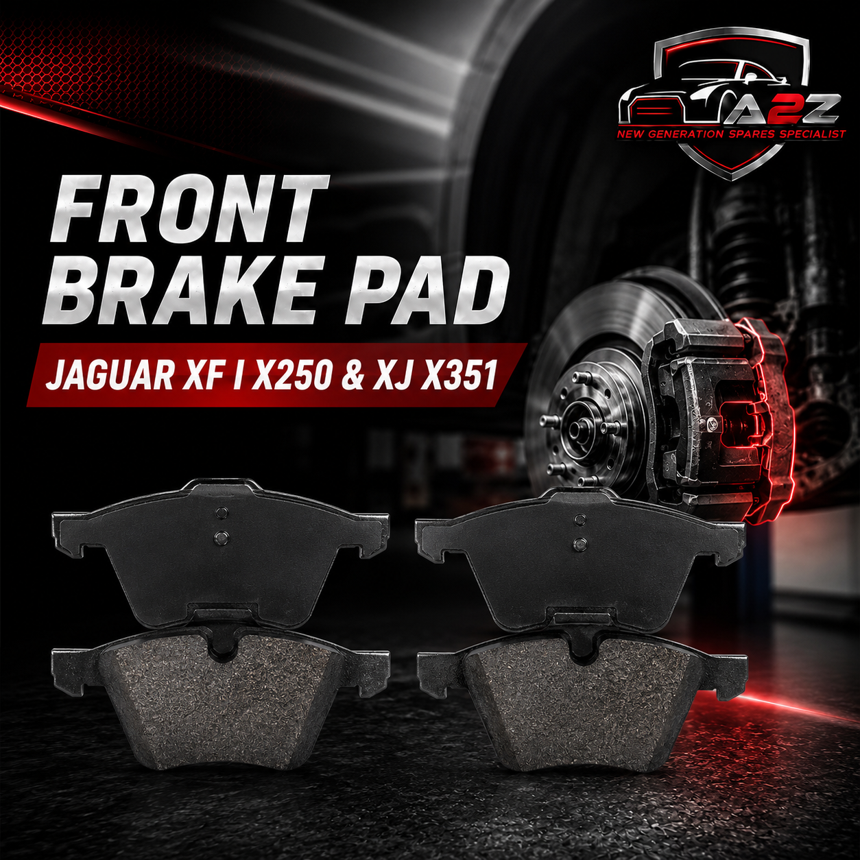 Front Brake Pad C2C35440 2407901 2580301 P36027 Compatible With JAGUAR XF I  X250 & XJ X351