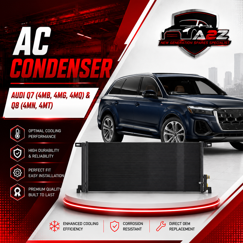 AC Condenser 4M0816421B 4M0816411B Compatible with AUDI Q7 (4MB, 4MG, 4MQ) & Q8 (4MN, 4MT)