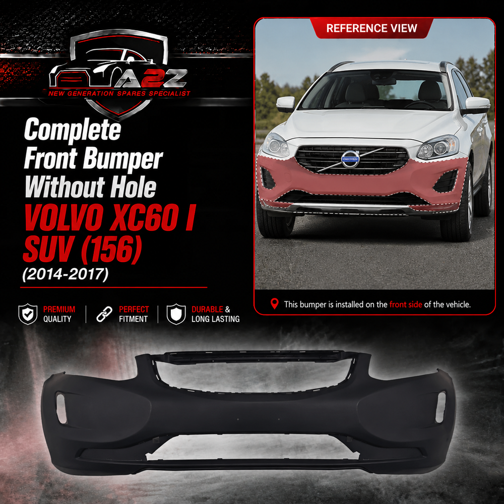 Complete Front Bumper Without Hole 39821547 39826931 Compatible With VOLVO XC60 I SUV (156) (2014-2017) Tag No.862B