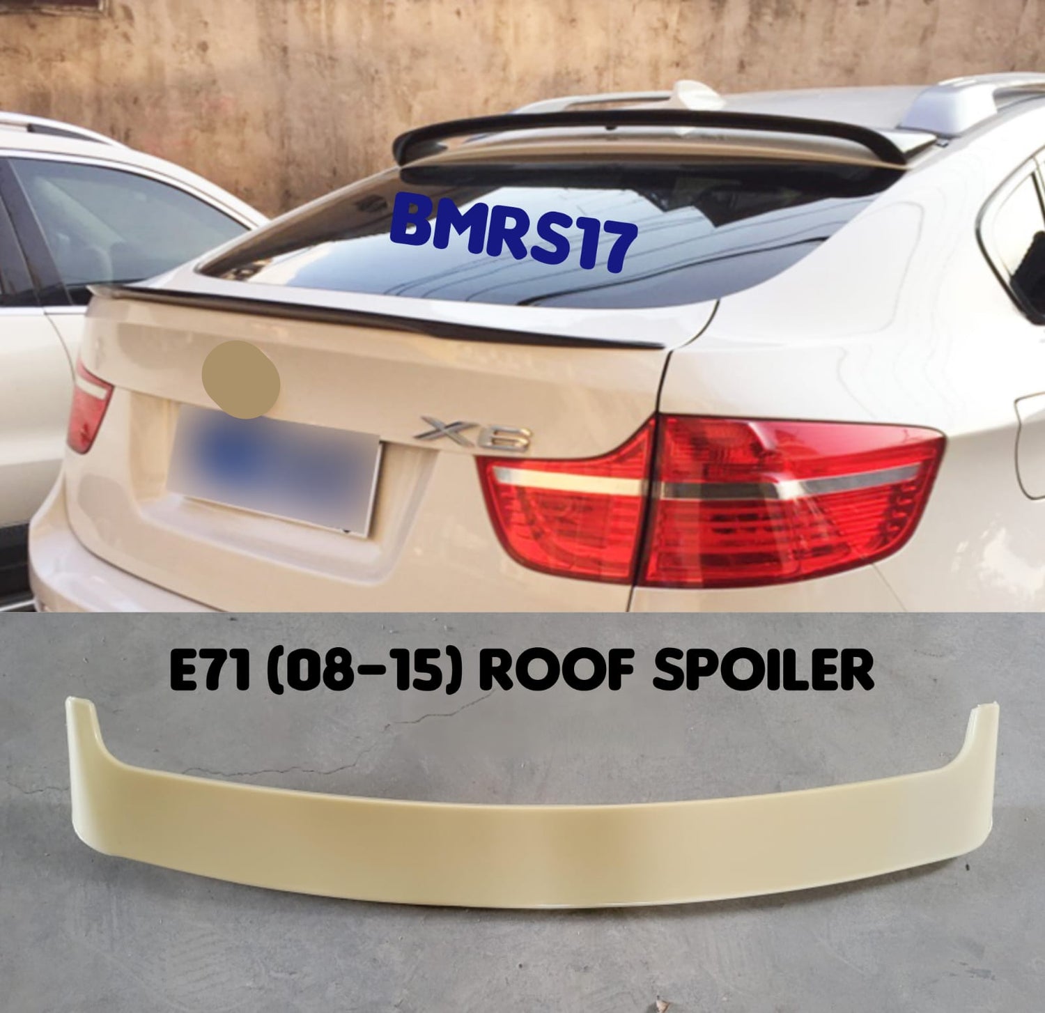 Rear Roof Spoiler BMRS17 Compatible With BMW E71 (2008-15)