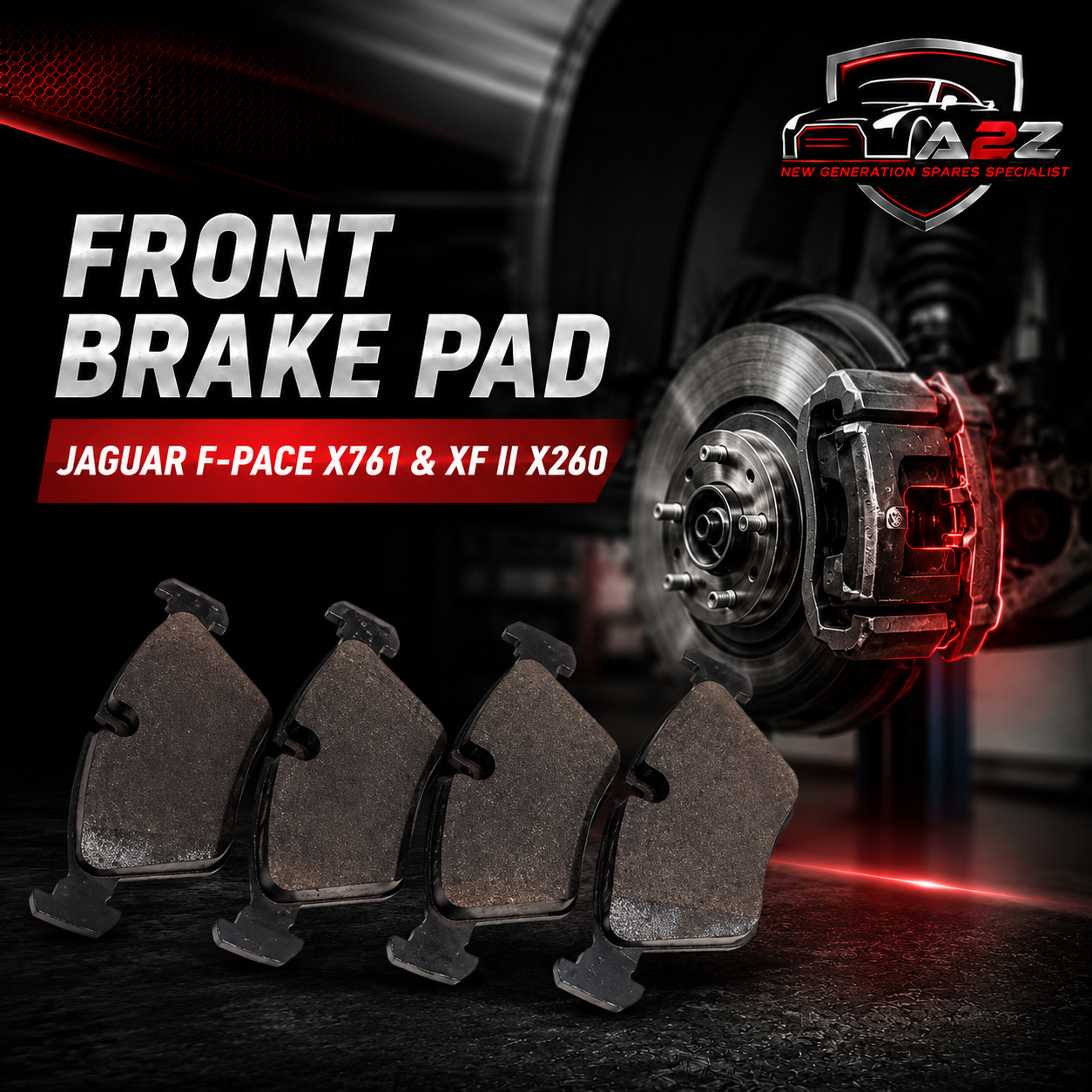Front Brake Pad LR141734 J9D1199 2230201 P36031 Compatible With JAGUAR F-PACE X761 & XF II X260