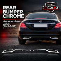 Rear Bumper Chrome 2058851621 Compatible With Mercedes-Benz C-Class W205 (2015-2018) Tag No.128