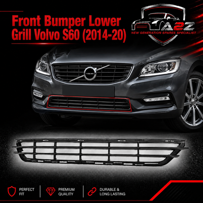 Front Bumper Lower Grill 31323858 Compatible With Volvo S60 (2014-20)