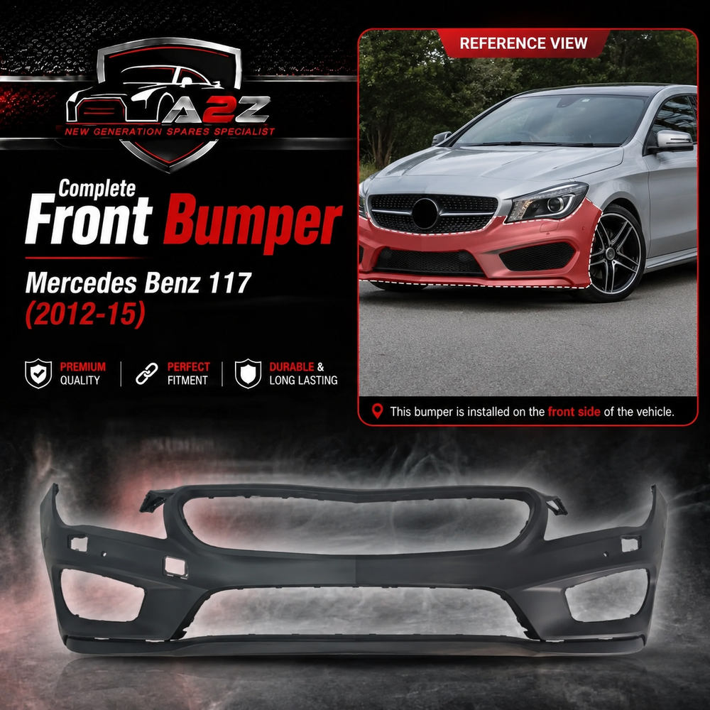 Complete Front Bumper 1178804840 Compatible With Mercedes Benz 117 (2012-15) Tag No.202