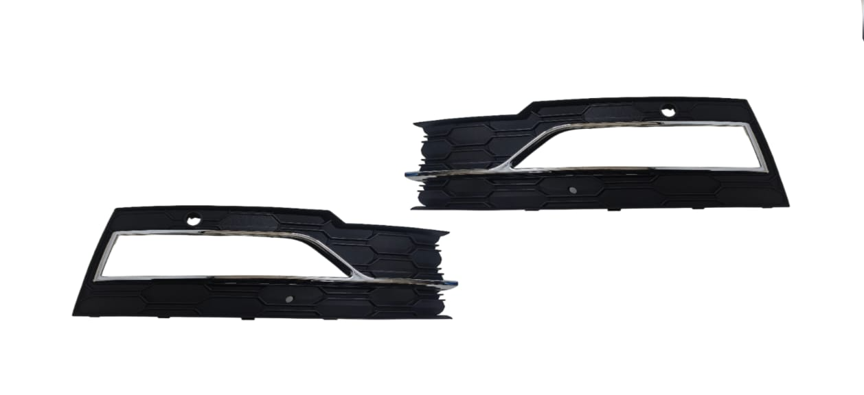 Fog Lamp Cover Set (With Silver Chrome) Left 5E3807681C 5E3853767 & Right 5E3807682C 5E3853768 Compatible With Skoda Octavia (2021-2023) Tag No.1194