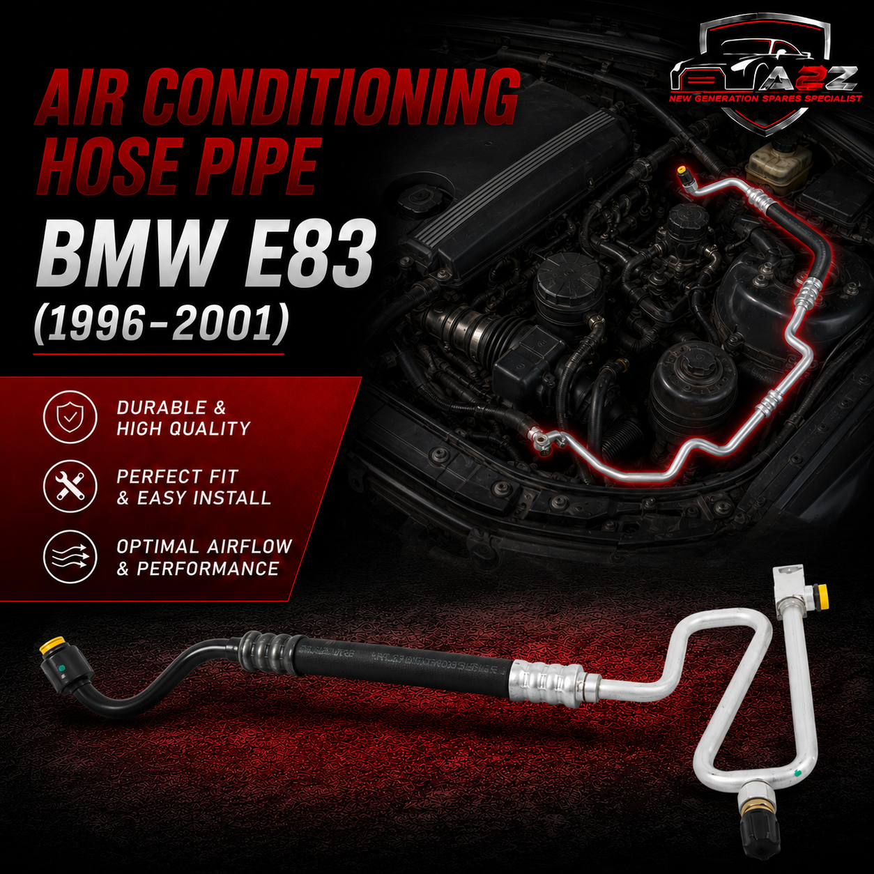 Air Conditioning Hose Pipe 64538378648 Compatible With BMW 7 " E83