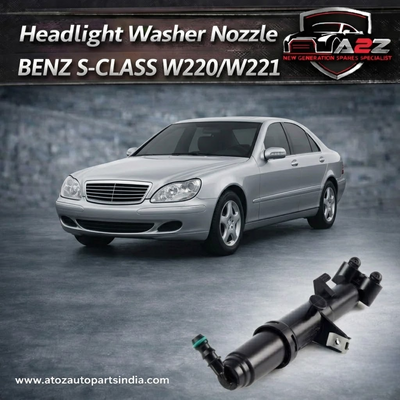 Headlight Washer Nozzle Compatible With MERCEDES-BENZ S-CLASS W220/W221 Headlight Washer Nozzle Left 2218601347 2218600147 A2218600147 & Right 2218601447 2218600247 A2218600247