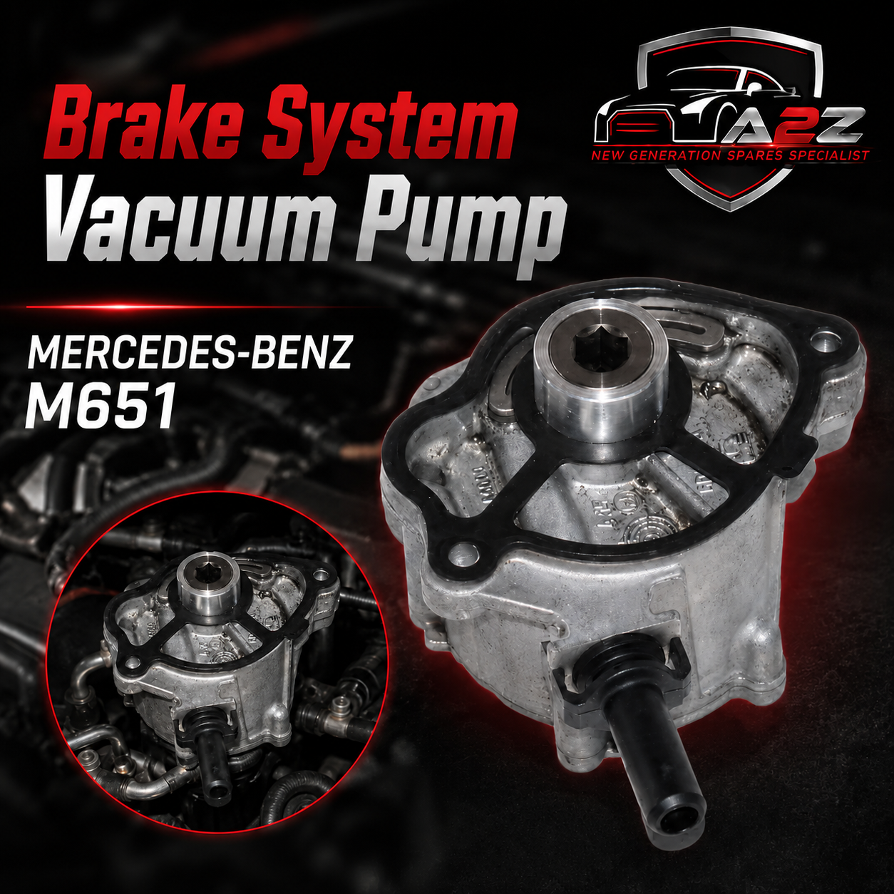 Brake System Vacuum Pump 6510900005 Compatible With Mercedes Benz M651