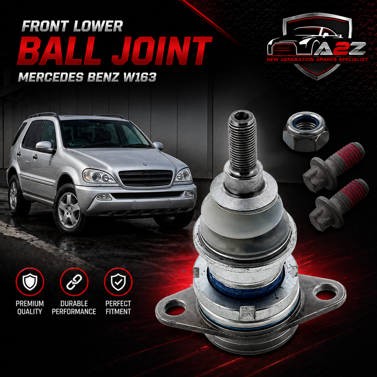 Ball joint lower 1633500113 1633500013 A1633500013 A1633500113 Compatible With Mercedes benz W163