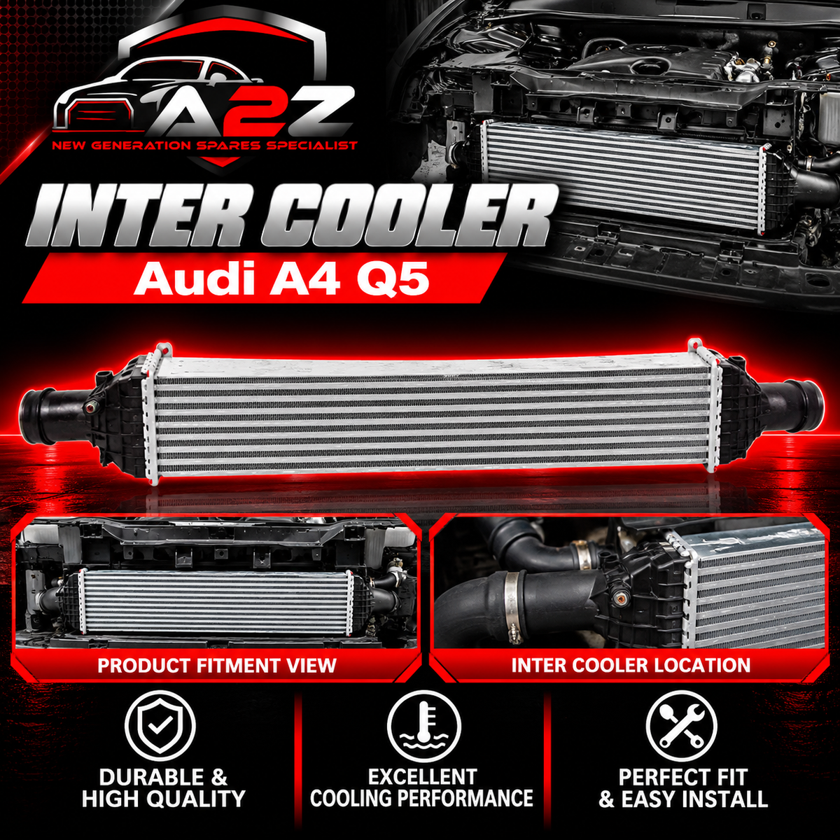 Inter cooler 8K0145805P 8K0145805L 8K0145805G  Compatible With Audi A4 Q5